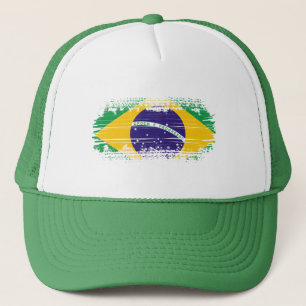 Brasilianische Flagge Truckerkappe