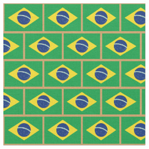 Brasilianische Flagge und brasilianische Modefabri Stoff