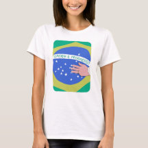 Brasilianische Flagge und Lulas Hand - Patriotisch