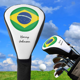 Brasilianische Flagge und Mit Monogramm Golf Clubs Headcover