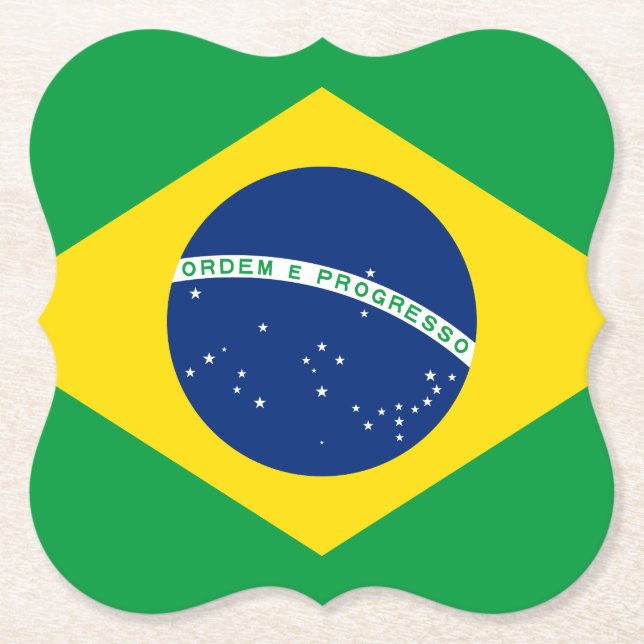 Brasilianische Flagge Untersetzer (Vorderseite)