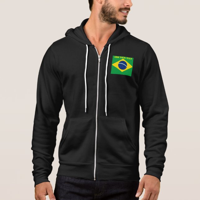 Brasilianische Flagge Weltmeisterschaft 2022 Fußba Hoodie (Vorderseite)