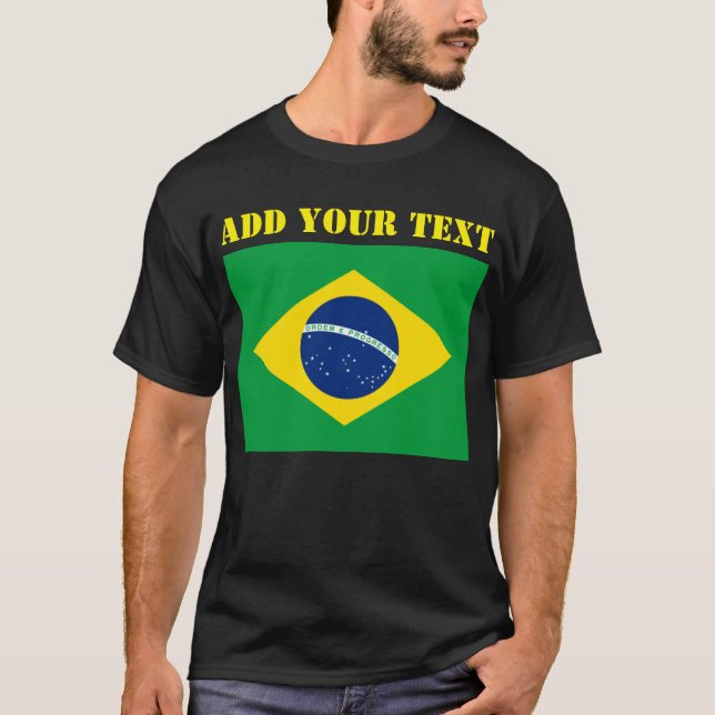 Brasilianische Flagge Weltmeisterschaft 2022 Fußba T-Shirt (Vorderseite)