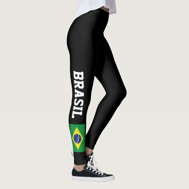 Brasilianische Flaggen-Leggings für Leggings (Rechts)