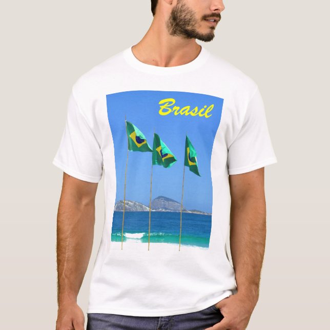 Brasilianische Flaggen T-Shirt (Vorderseite)