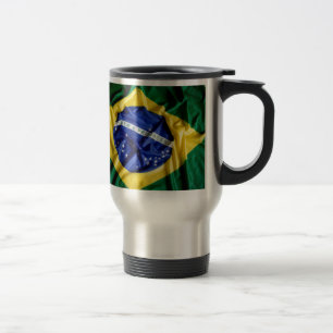 Brasilianische Flaggen-Tasse Reisebecher