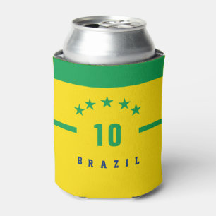 Brasilianische Flaggenfarben Weltmeisterschaft Fu Dosenkühler