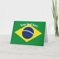 Brasilianische Flaggengrüßkarte mit benutzerdefini