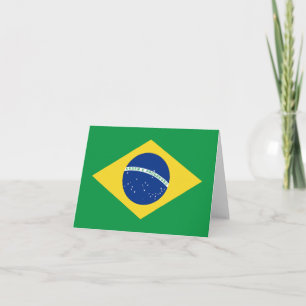 Brasilianische Flaggennotecard Karte
