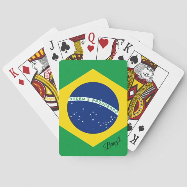 Brasilianische Flaggenspiele, Brasilien Spielkarte (Rückseite)