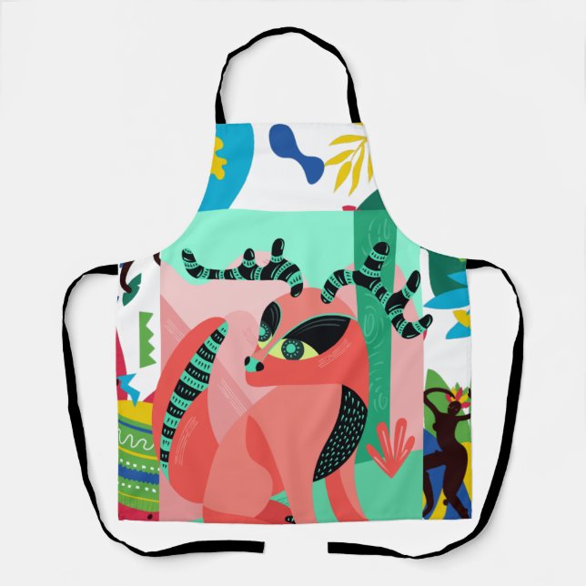 Brasilianische Fuchs All-Over-Print-Schürze Schürze (Vorderseite)