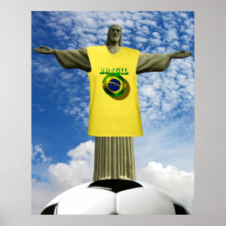 Brasilianische Fußball-Brasilianer gewinnen Fußbal Poster