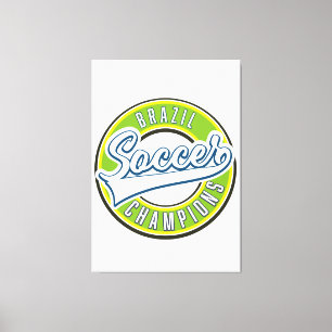 Brasilianische Fußball-Champions Leinwanddruck