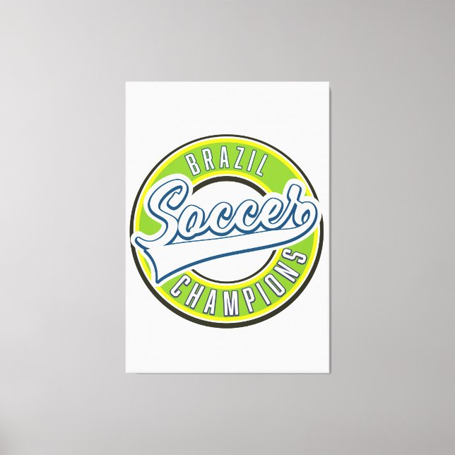 Brasilianische Fußball-Champions Leinwanddruck (Vorderseite)