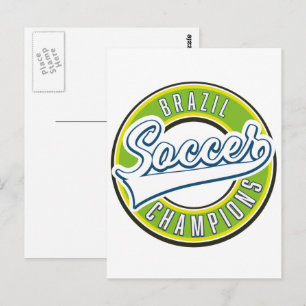 Brasilianische Fußball-Champions Postkarte