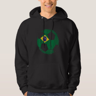 Brasilianische Fußballflagge Brasilianischer Fußba Hoodie