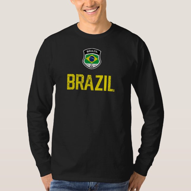 Brasilianische Fußballmannschaft Fanfußball Brasil T-Shirt (Vorderseite)
