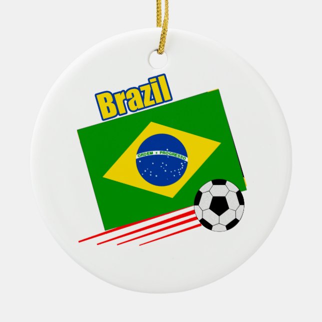 Brasilianische Fußballmannschaft Keramikornament (Vorne)