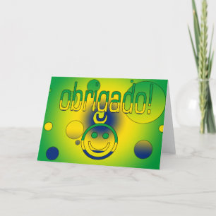 Brasilianische Geschenke danken Ihnen/Obrigado Dankeskarte