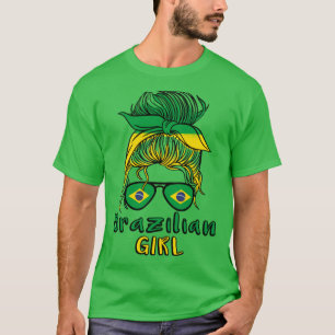 Brasilianische Girl-Fußball-Weltmeisterschaft Bras T-Shirt