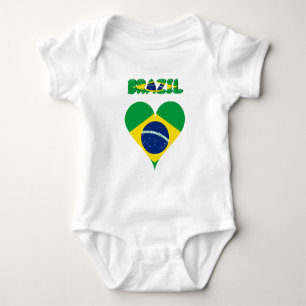 Brasilianische Herzflagge Baby Strampler