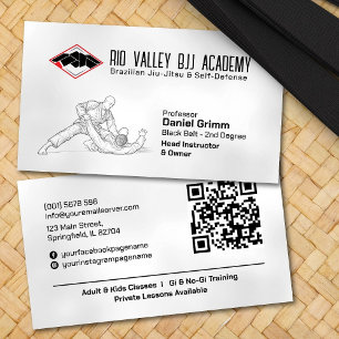 Brasilianische Jiu-Jitsu Academy & Instructor Visitenkarte