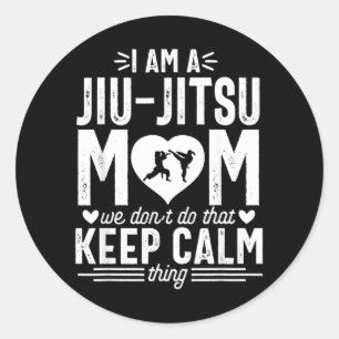 Brasilianische Jiu Jitsu Mama BJJ Kampfsport Funny Runder Aufkleber