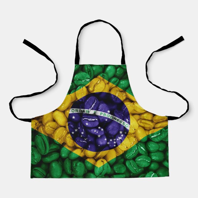 Brasilianische Kaffeeflagge Schürze (Vorderseite)