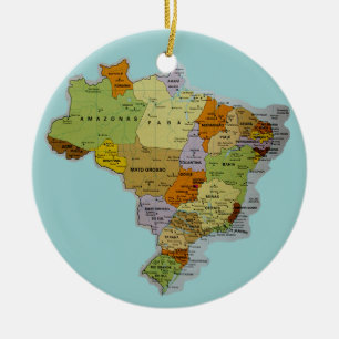 Brasilianische Karte Keramik Ornament