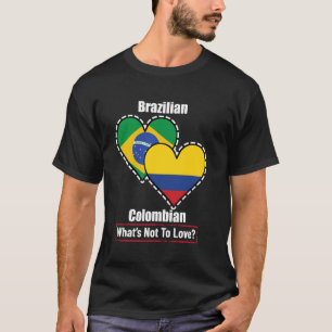 Brasilianische kolumbianische Herzflaggen Was gibt T-Shirt