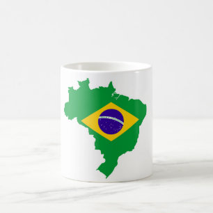 Brasilianische Landesflaggenform Kaffeetasse