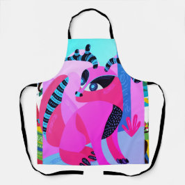 Brasilianische Rosa-Fuchs-Malerei All-Over Print-S Schürze