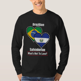 Brasilianische salvadorianische Herzfahnen, was ni T-Shirt