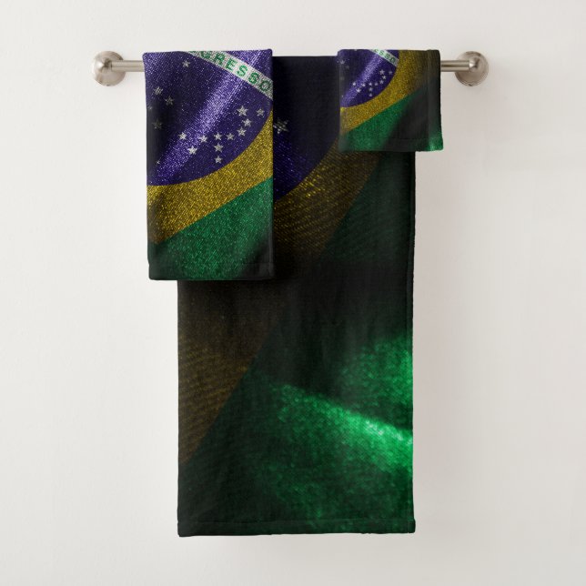 Brasilianische Seidenflagge Badhandtuch Set (Insitu)