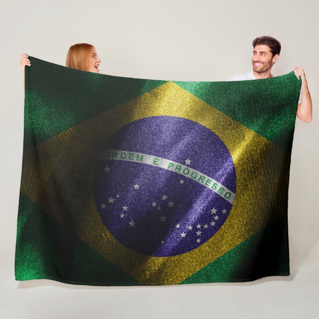 Brasilianische Seidenflagge Fleecedecke (Beispiel)