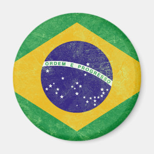 Brasilianische Vintage-Flagge Magnet