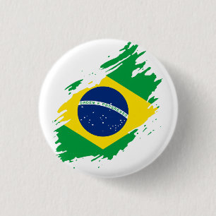 Brasilianische zerrissene Flagge Nationalstolz Spo Button