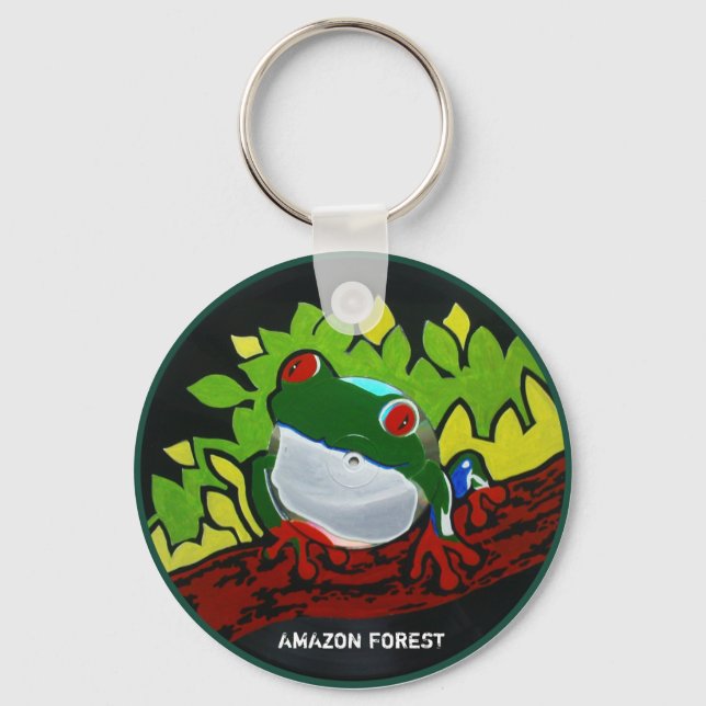 Brasilianischer Amazon Frog Schlüsselanhänger (Vorderseite)