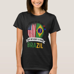 Brasilianischer Amerikaner Patriot Heart ist aus B T-Shirt