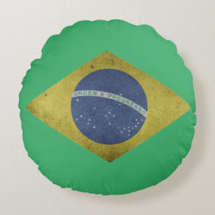 Brasilianischer Diamant Rundes Kissen