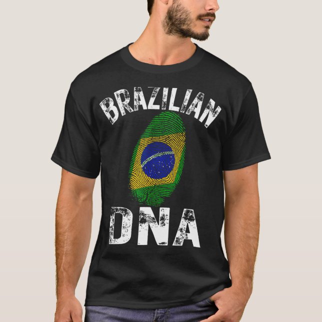Brasilianischer DNA-Fußball-Fußball T-Shirt (Vorderseite)