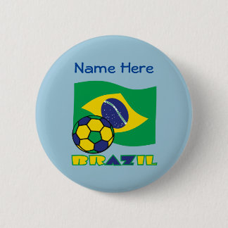 Brasilianischer Flaggenfußball Ball Brasilien Blue Button