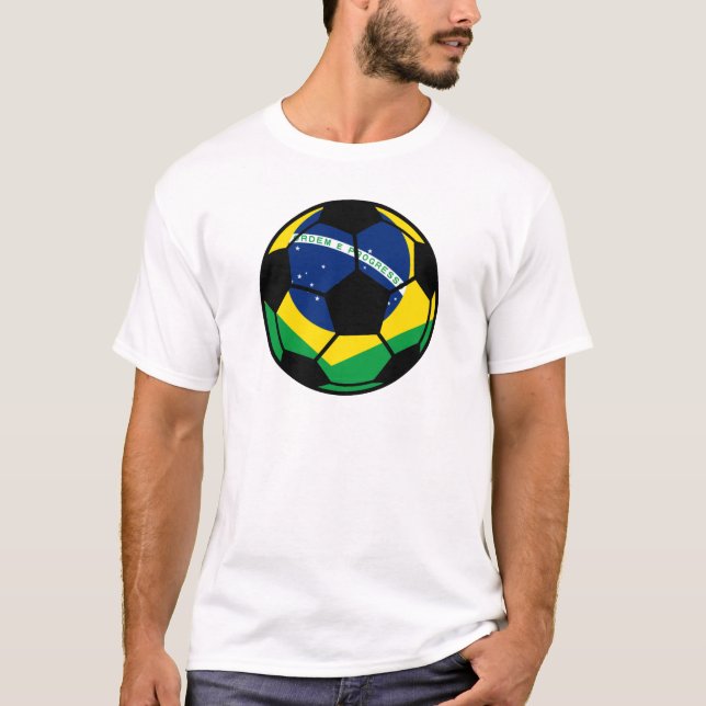 Brasilianischer Flaggenfußball T-Shirt (Vorderseite)