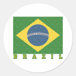 Brasilianischer Fußball 2010 Runder Aufkleber
