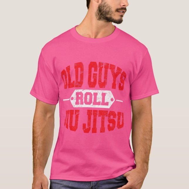 Brasilianischer Jiu Jitsu Alte Typ Roll Bjj Traini T-Shirt (Vorderseite)