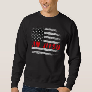 Brasilianischer Jiu Jitsu American Flag US Sports Sweatshirt