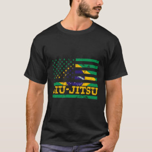 Brasilianischer Jiu Jitsu American Flag US Sports T-Shirt