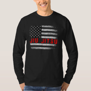 Brasilianischer Jiu Jitsu American Flag US Sports T-Shirt