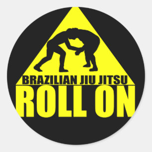 Brasilianischer Jiu JItsu-Aufkleber "Roll On" Runder Aufkleber