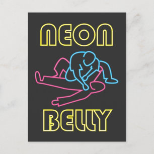 Brasilianischer Jiu Jitsu: BJJ Neon Knee on Bly Postkarte